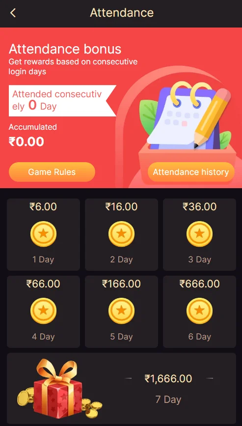 Daily attendance bonus